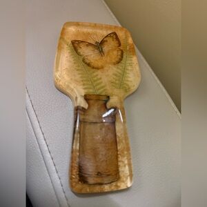 Butterfly and Fern Decorative Spoon Rest